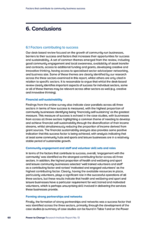 Factors that contribute to community business success